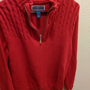Red pullover sweater